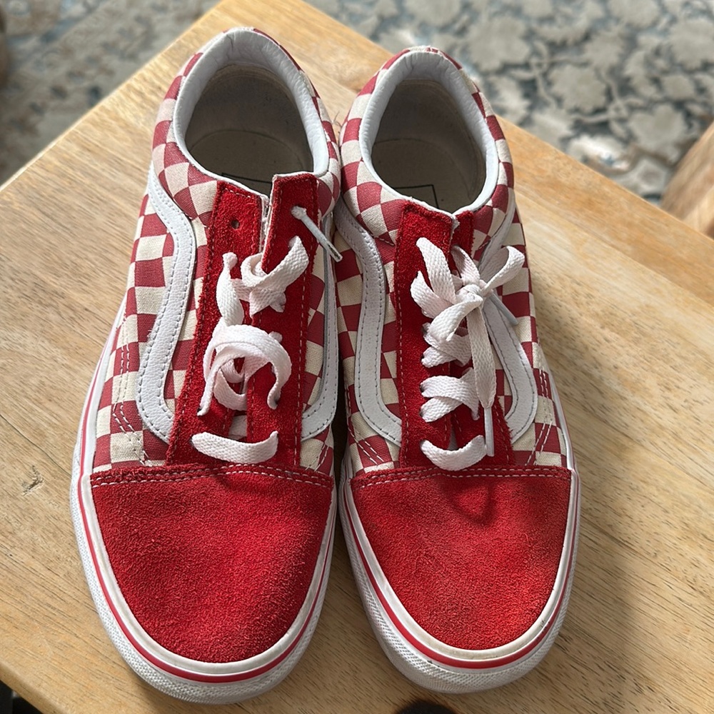 Red vans shoes